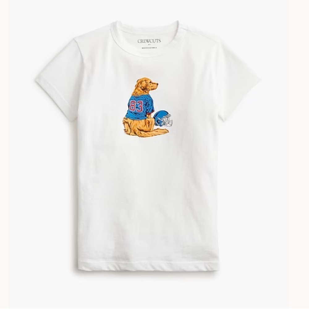 J crew Boys' football dog graphic tee
